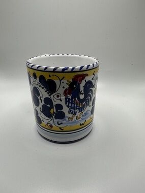 Fima Deruta Italian ceramic coffee cup with a chicken image